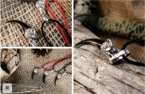 Подвеска «ловкость» с клыком лисицы в бронзе